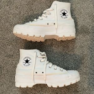 White Platform Converse Woman’s 8